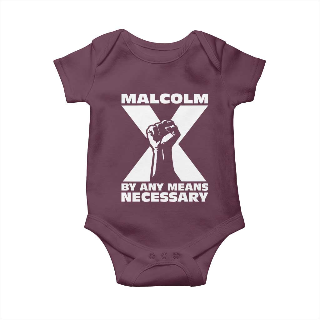 Malcolm X Power Fist Baby Onesie Civil Rights Leader Pride Bold Statement - Wonder Print Shop