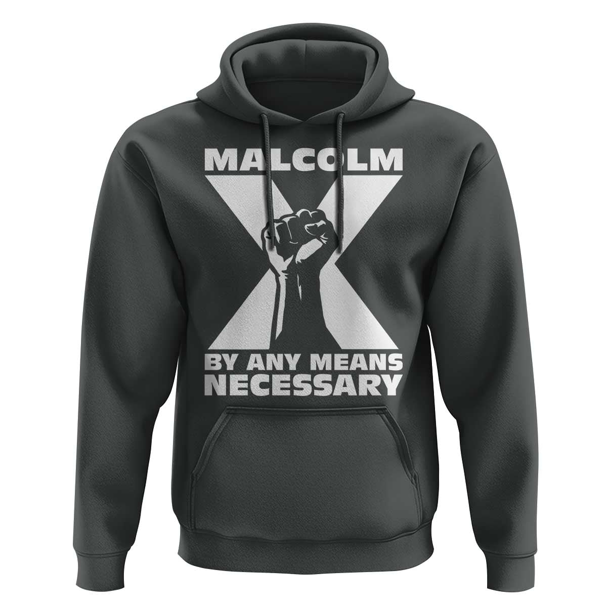 Malcolm X Power Fist Hoodie Civil Rights Leader Pride Bold Statement - Wonder Print Shop