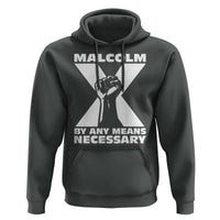 Malcolm X Power Fist Hoodie Civil Rights Leader Pride Bold Statement - Wonder Print Shop