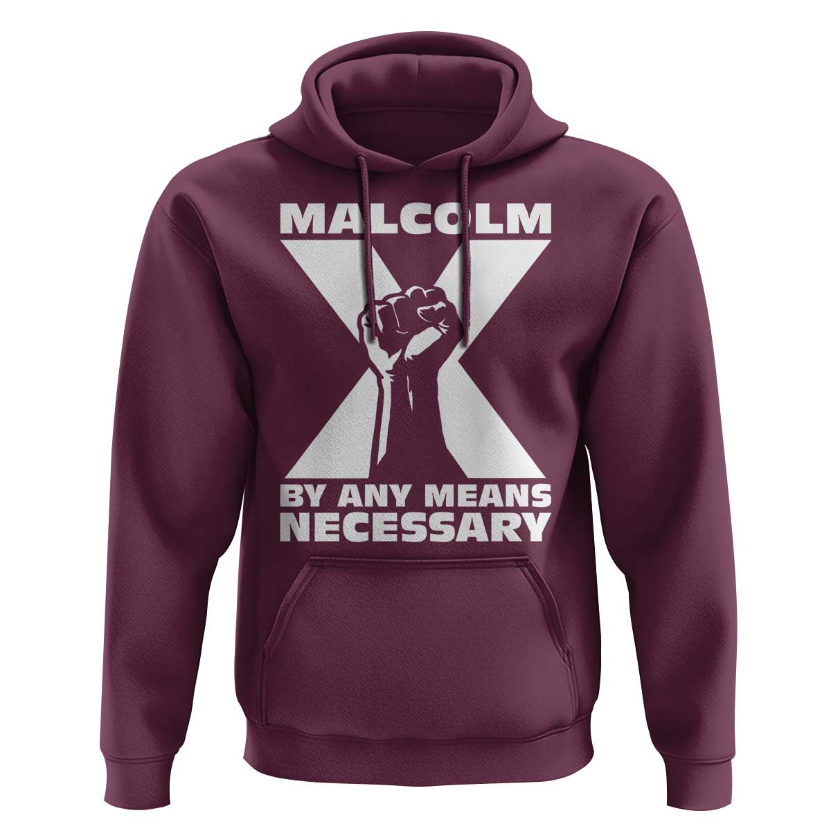 Malcolm X Power Fist Hoodie Civil Rights Leader Pride Bold Statement - Wonder Print Shop
