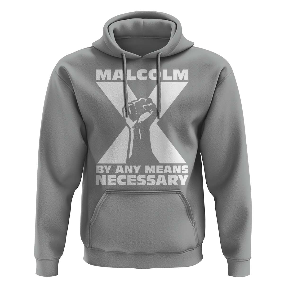Malcolm X Power Fist Hoodie Civil Rights Leader Pride Bold Statement - Wonder Print Shop