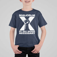 Malcolm X Power Fist T Shirt For Kid Civil Rights Leader Pride Bold Statement - Wonder Print Shop
