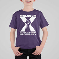 Malcolm X Power Fist T Shirt For Kid Civil Rights Leader Pride Bold Statement - Wonder Print Shop