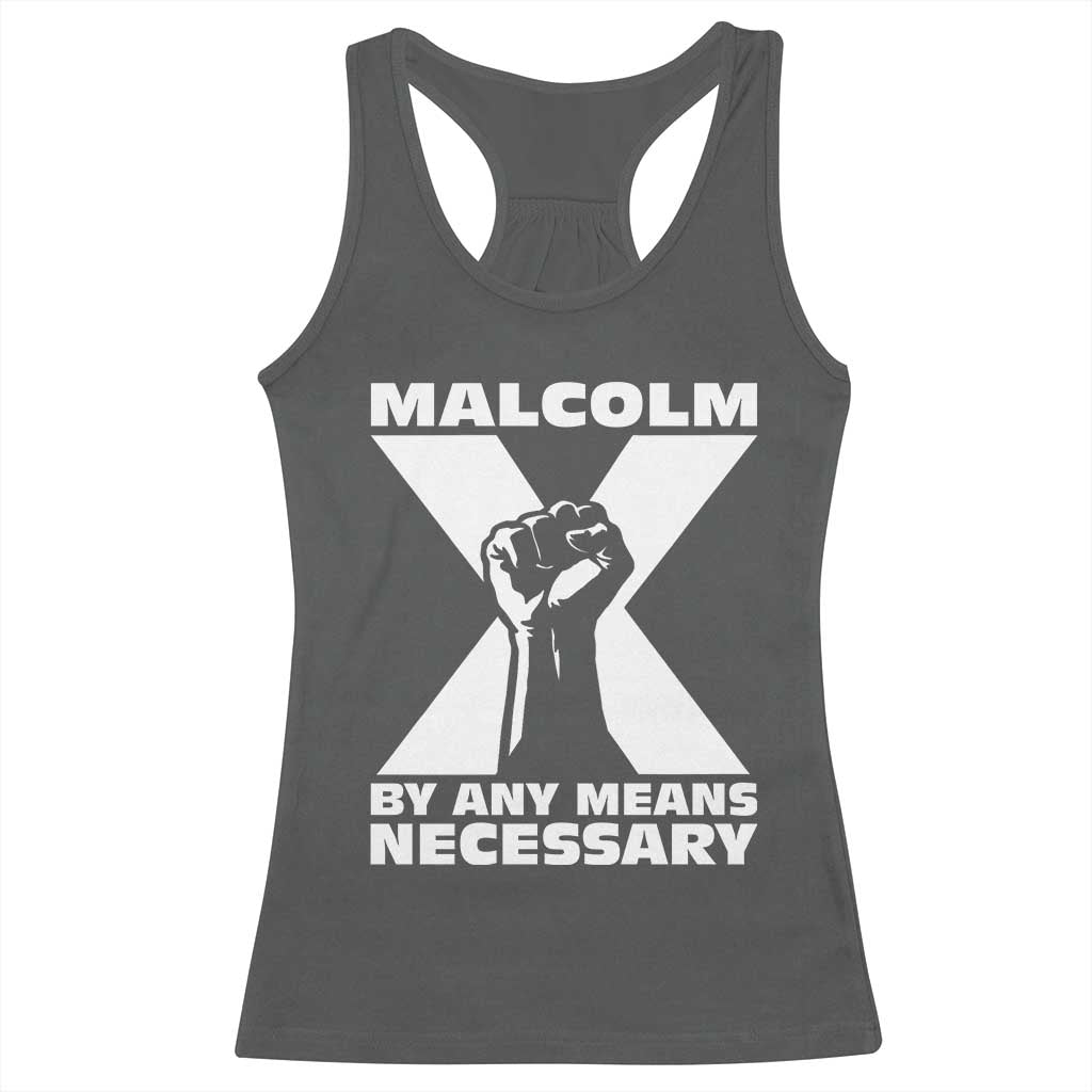Malcolm X Power Fist Racerback Tank Top Civil Rights Leader Pride Bold Statement - Wonder Print Shop