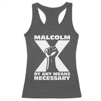 Malcolm X Power Fist Racerback Tank Top Civil Rights Leader Pride Bold Statement - Wonder Print Shop