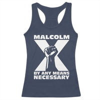 Malcolm X Power Fist Racerback Tank Top Civil Rights Leader Pride Bold Statement - Wonder Print Shop
