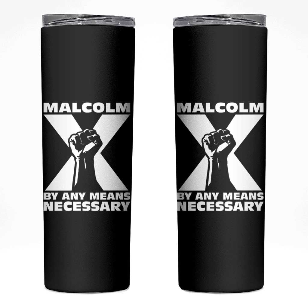 Malcolm X Power Fist Skinny Tumbler Civil Rights Leader Pride Bold Statement - Wonder Print Shop