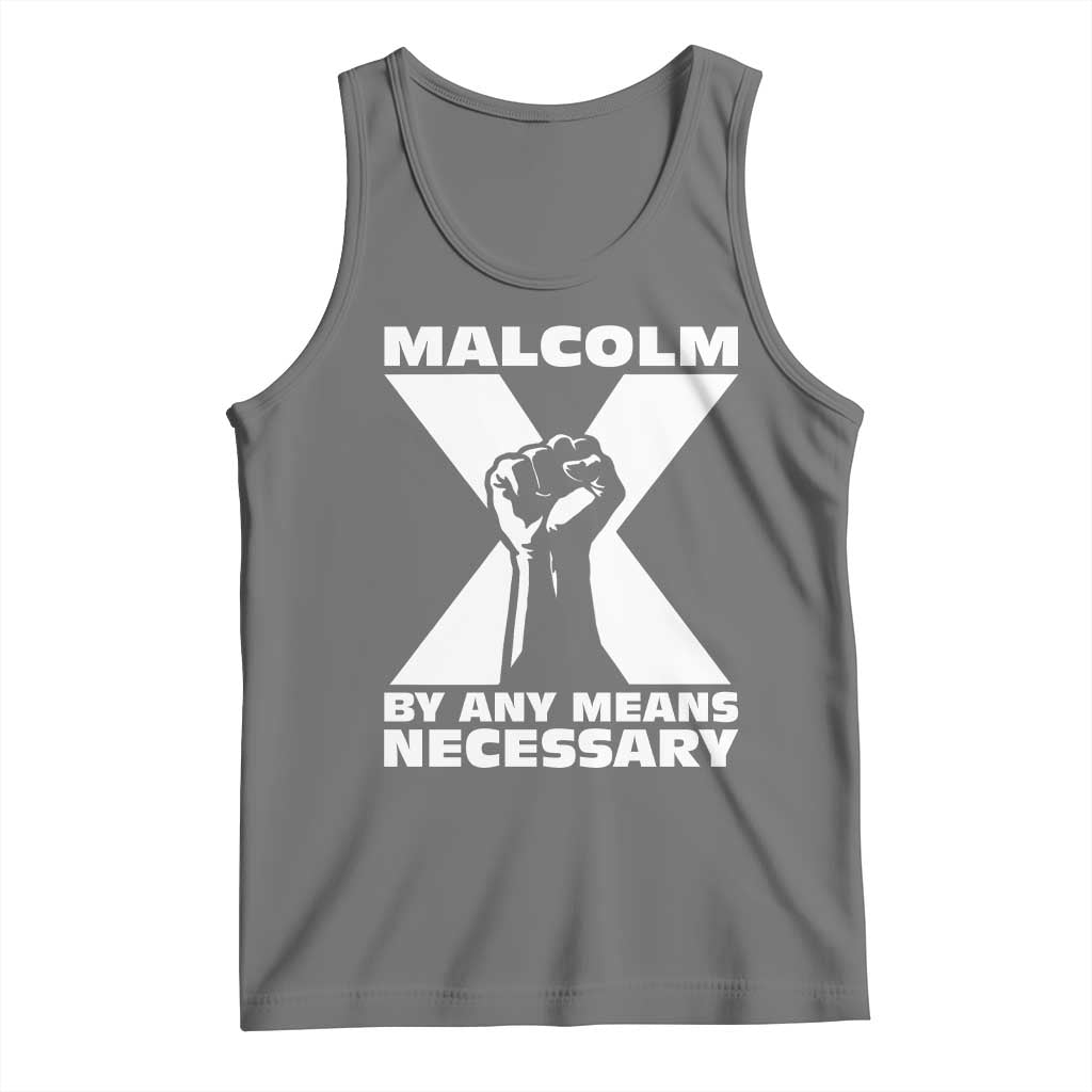 Malcolm X Power Fist Tank Top Civil Rights Leader Pride Bold Statement - Wonder Print Shop