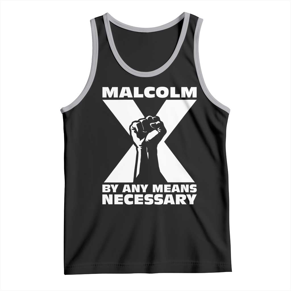 Malcolm X Power Fist Tank Top Civil Rights Leader Pride Bold Statement - Wonder Print Shop