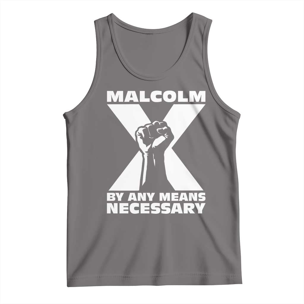 Malcolm X Power Fist Tank Top Civil Rights Leader Pride Bold Statement - Wonder Print Shop