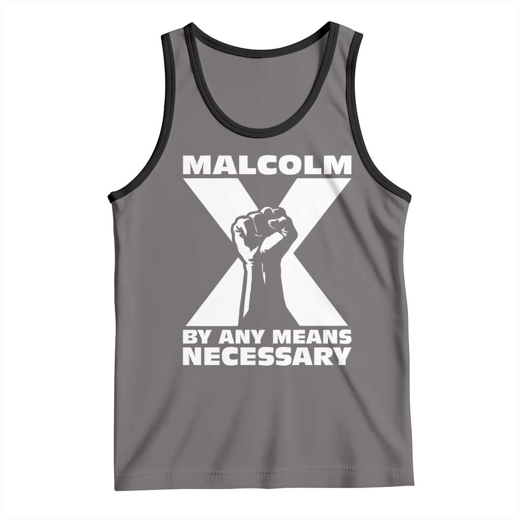 Malcolm X Power Fist Tank Top Civil Rights Leader Pride Bold Statement - Wonder Print Shop