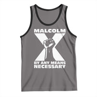 Malcolm X Power Fist Tank Top Civil Rights Leader Pride Bold Statement - Wonder Print Shop