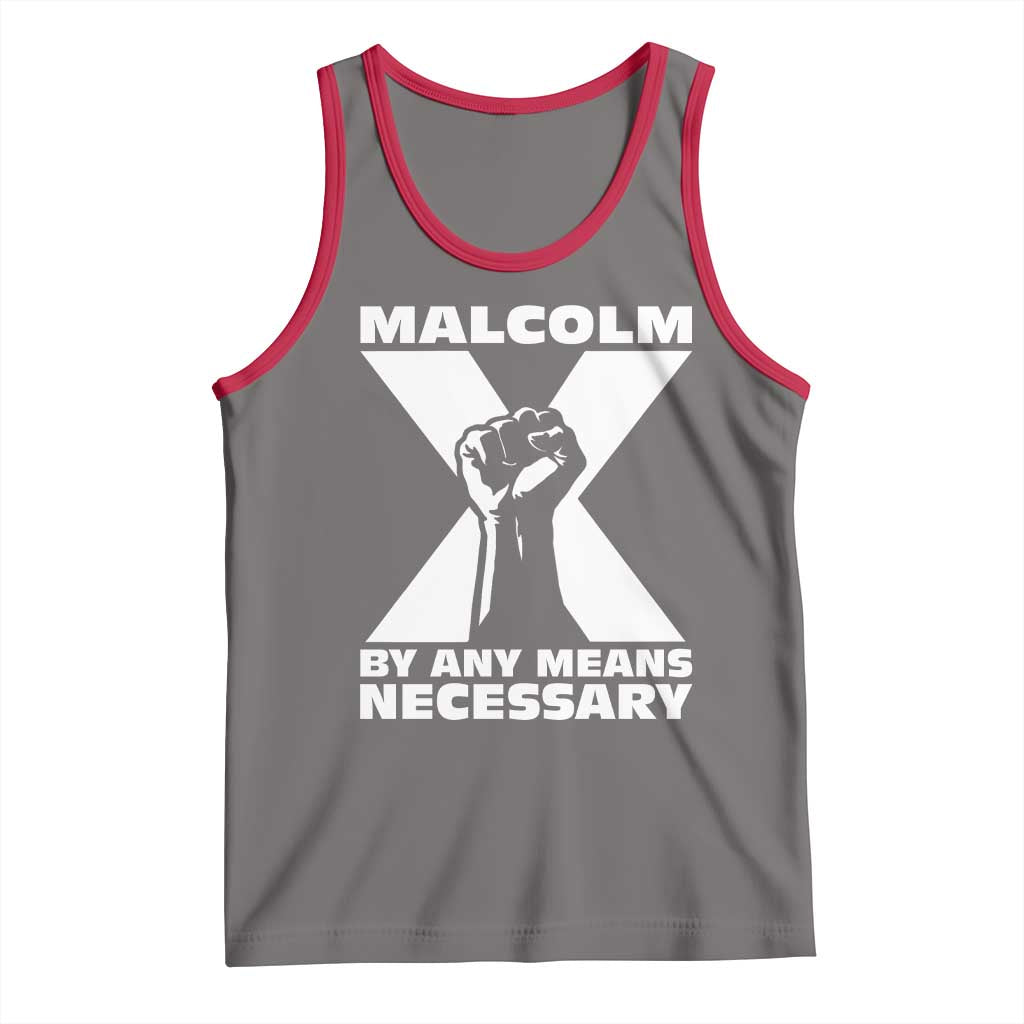 Malcolm X Power Fist Tank Top Civil Rights Leader Pride Bold Statement - Wonder Print Shop