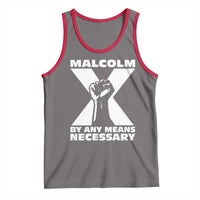 Malcolm X Power Fist Tank Top Civil Rights Leader Pride Bold Statement - Wonder Print Shop