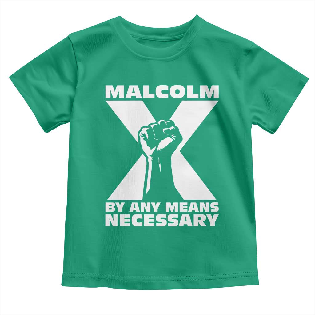 Malcolm X Power Fist Toddler T Shirt Civil Rights Leader Pride Bold Statement - Wonder Print Shop