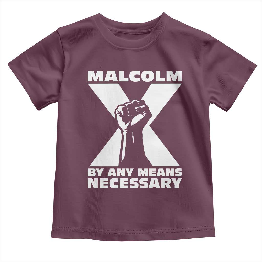Malcolm X Power Fist Toddler T Shirt Civil Rights Leader Pride Bold Statement - Wonder Print Shop