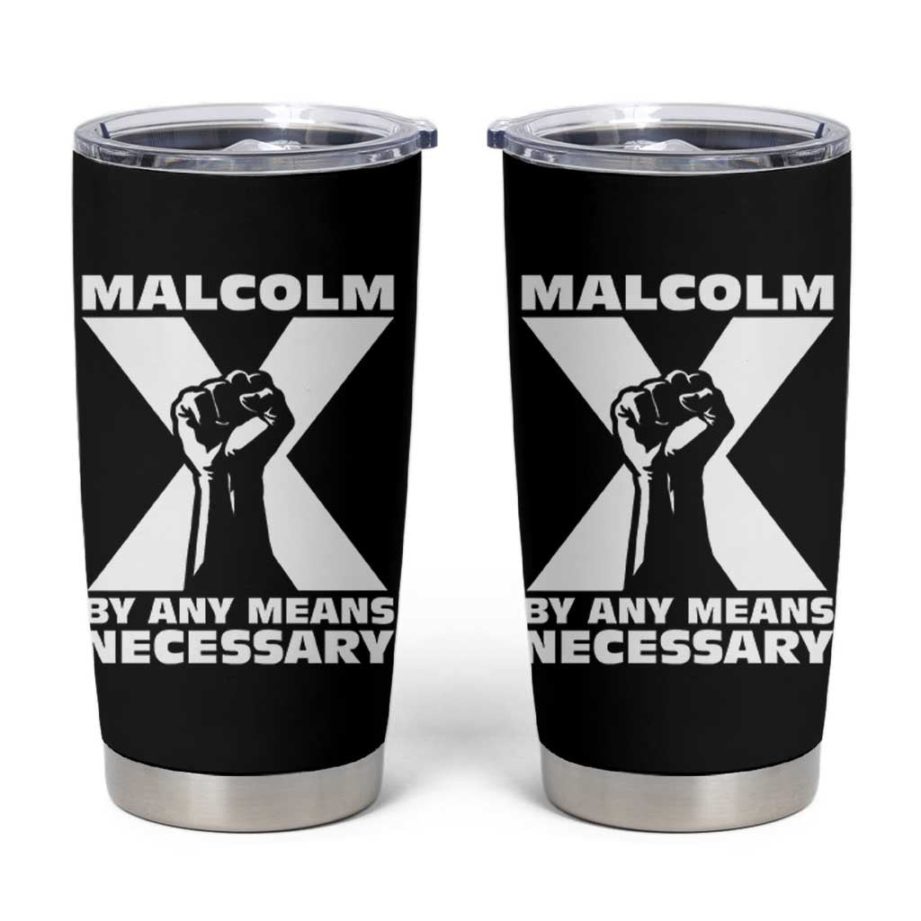 Malcolm X Power Fist Tumbler Cup Civil Rights Leader Pride Bold Statement - Wonder Print Shop