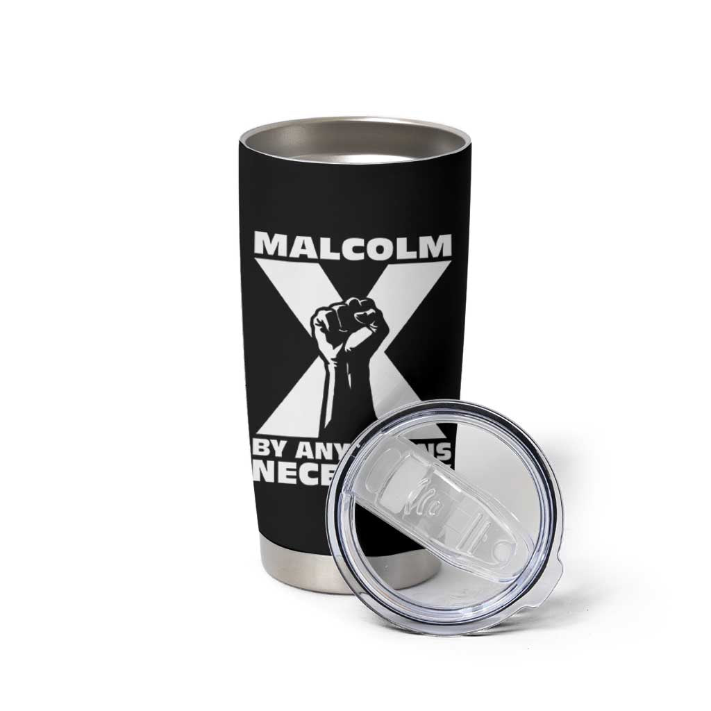 Malcolm X Power Fist Tumbler Cup Civil Rights Leader Pride Bold Statement - Wonder Print Shop