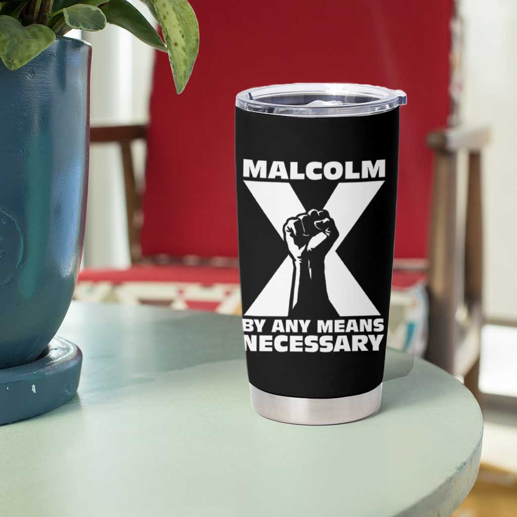 Malcolm X Power Fist Tumbler Cup Civil Rights Leader Pride Bold Statement - Wonder Print Shop