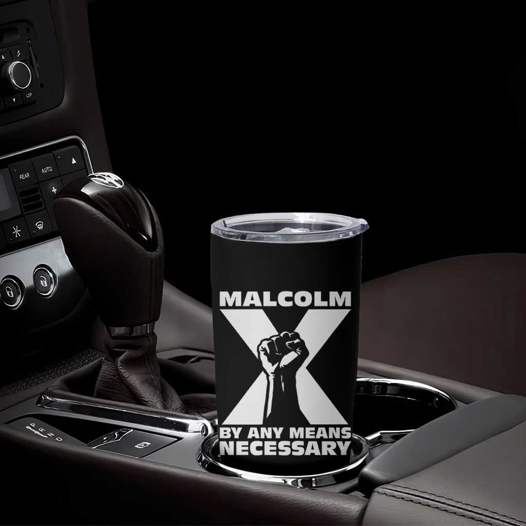 Malcolm X Power Fist Tumbler Cup Civil Rights Leader Pride Bold Statement - Wonder Print Shop