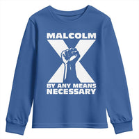 Malcolm X Power Fist Youth Sweatshirt Civil Rights Leader Pride Bold Statement - Wonder Print Shop