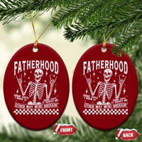 Rockin' Fatherhood Skeleton Ceramic Ornament Funny Dad Life Quote Gift for Father’s Day - Wonder Print Shop
