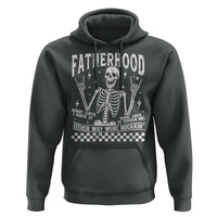 Rockin' Fatherhood Skeleton Hoodie Funny Dad Life Quote Gift for Father’s Day - Wonder Print Shop