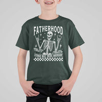 Rockin' Fatherhood Skeleton T Shirt For Kid Funny Dad Life Quote Gift for Father’s Day - Wonder Print Shop