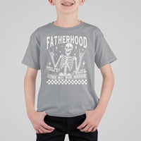 Rockin' Fatherhood Skeleton T Shirt For Kid Funny Dad Life Quote Gift for Father’s Day - Wonder Print Shop