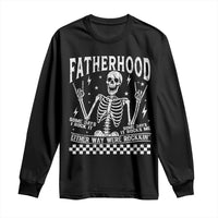Rockin' Fatherhood Skeleton Long Sleeve Shirt Funny Dad Life Quote Gift for Father’s Day - Wonder Print Shop