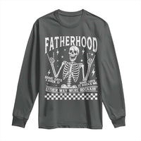 Rockin' Fatherhood Skeleton Long Sleeve Shirt Funny Dad Life Quote Gift for Father’s Day - Wonder Print Shop