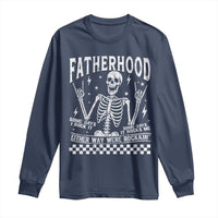 Rockin' Fatherhood Skeleton Long Sleeve Shirt Funny Dad Life Quote Gift for Father’s Day - Wonder Print Shop