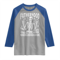Rockin' Fatherhood Skeleton Raglan Shirt Funny Dad Life Quote Gift for Father’s Day - Wonder Print Shop