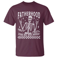 Rockin' Fatherhood Skeleton T Shirt Funny Dad Life Quote Gift for Father’s Day - Wonder Print Shop