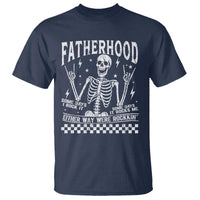Rockin' Fatherhood Skeleton T Shirt Funny Dad Life Quote Gift for Father’s Day - Wonder Print Shop
