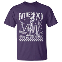 Rockin' Fatherhood Skeleton T Shirt Funny Dad Life Quote Gift for Father’s Day - Wonder Print Shop