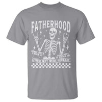 Rockin' Fatherhood Skeleton T Shirt Funny Dad Life Quote Gift for Father’s Day - Wonder Print Shop