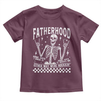 Rockin' Fatherhood Skeleton Toddler T Shirt Funny Dad Life Quote Gift for Father’s Day - Wonder Print Shop