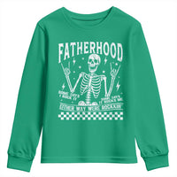 Rockin' Fatherhood Skeleton Youth Sweatshirt Funny Dad Life Quote Gift for Father’s Day - Wonder Print Shop
