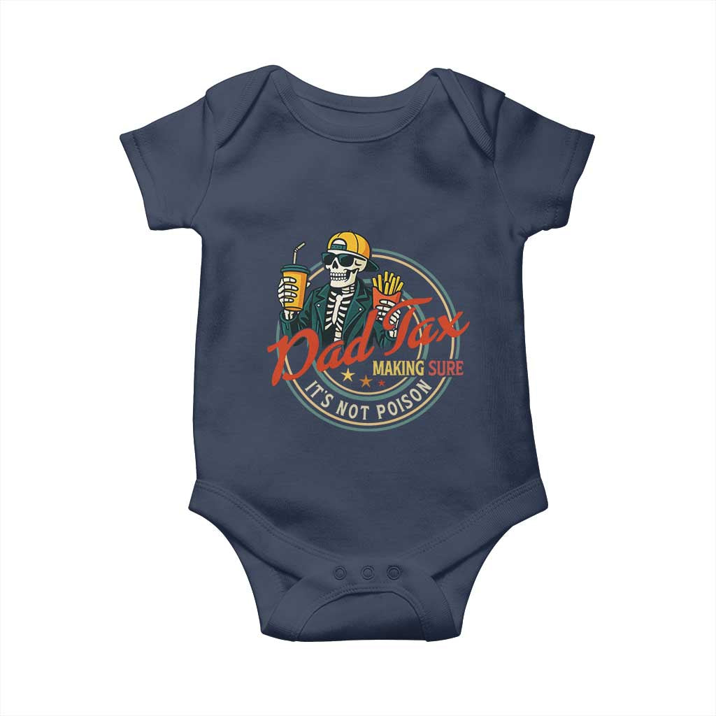 Funny Dad Tax Skeleton Baby Onesie Making Sure It’s Not Poison Retro Food Humor Fathers Day Gift - Wonder Print Shop