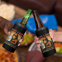 Funny Bigfoot Dad 4 in 1 Can Cooler Tumbler Just A Dad Who Always Came Back With The Milk Retro Father's Day - Wonder Print Shop