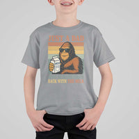 Funny Bigfoot Dad T Shirt For Kid Just A Dad Who Always Came Back With The Milk Retro Father's Day - Wonder Print Shop