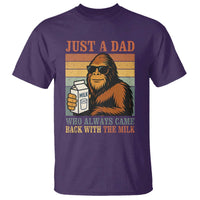 Funny Bigfoot Dad T Shirt Just A Dad Who Always Came Back With The Milk Retro Father's Day - Wonder Print Shop