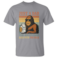 Funny Bigfoot Dad T Shirt Just A Dad Who Always Came Back With The Milk Retro Father's Day - Wonder Print Shop