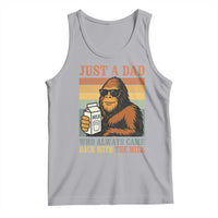 Funny Bigfoot Dad Tank Top Just A Dad Who Always Came Back With The Milk Retro Father's Day - Wonder Print Shop