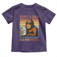 Funny Bigfoot Dad Toddler T Shirt Just A Dad Who Always Came Back With The Milk Retro Father's Day - Wonder Print Shop