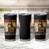 Funny Bigfoot Dad Tumbler Cup Just A Dad Who Always Came Back With The Milk Retro Father's Day - Wonder Print Shop
