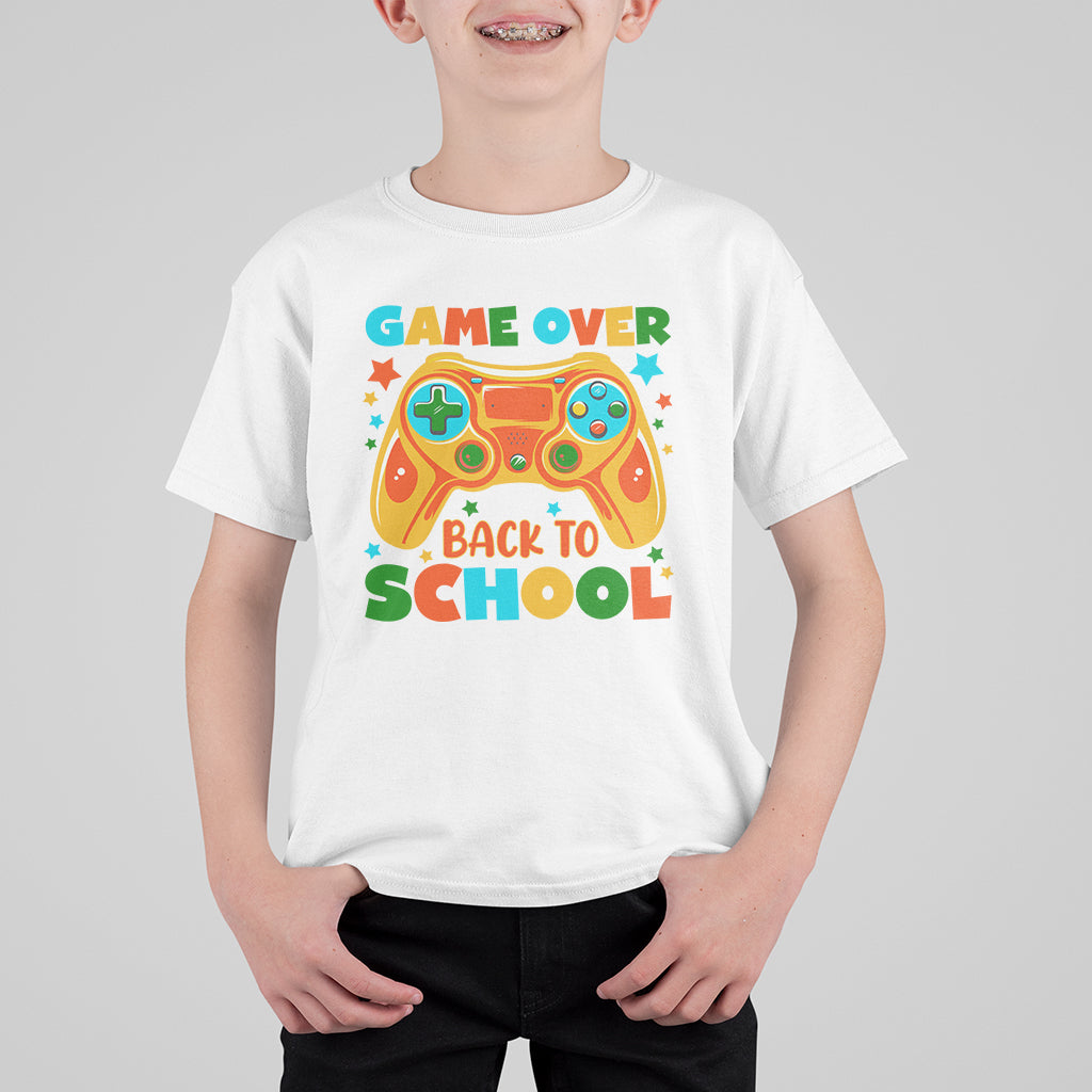 Game Over Back To School T Shirt For Kid Funny Game On Level Up Students - Wonder Print Shop