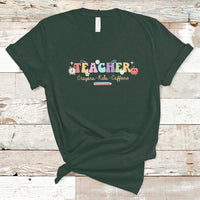 Teacher T Shirt Teachers Crayons Kids Caffeine Teacher's Day Back To School - Wonder Print Shop