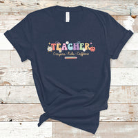 Teacher T Shirt Teachers Crayons Kids Caffeine Teacher's Day Back To School - Wonder Print Shop